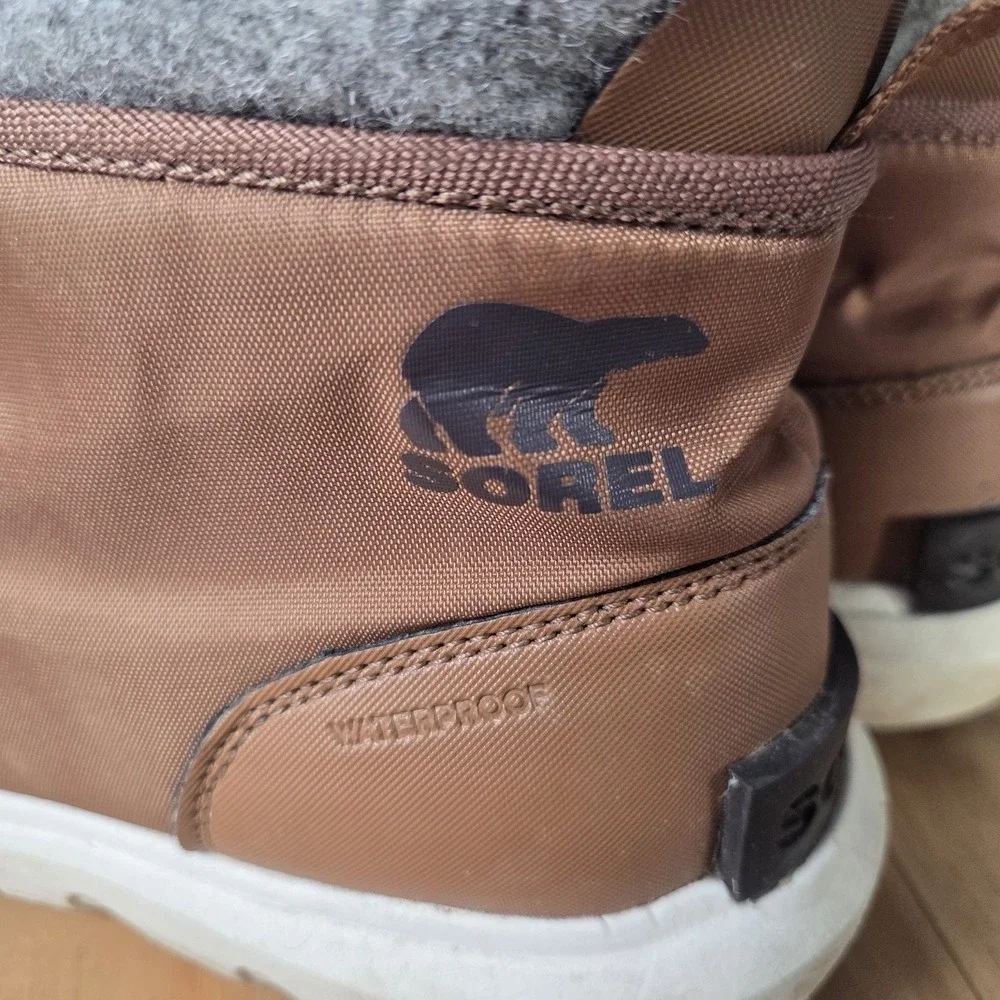 Sorel Explorer Li Carnival Felt Lined Lace Boots Womens Size 9 Outdoor Warm Snow